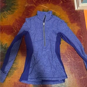 Lululemon Blue Quarter-Zip Athletic Top